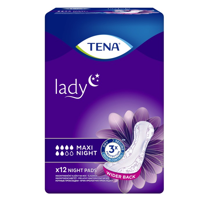 Wkładki chłonne żeńskie TENA Lady Maxi Night 12szt. refundacja NFZ