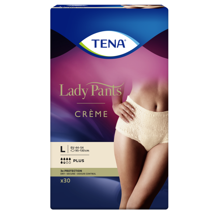 Majtki chłonne damskie TENA Lady Pants Plus Creme L 30szt.
