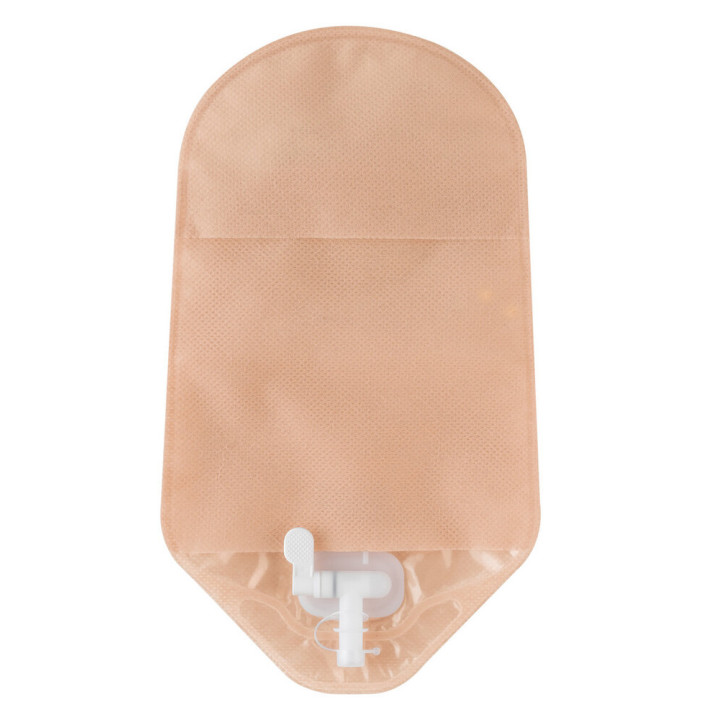Confidence Natural Advance® – worek urostomijny jednoczęściowy,  płytka płaska z otworem do docięcia 13-70 mm, z aloesem